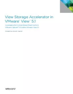 View Storage Accelerator in VMware View