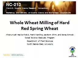 Whole Wheat Milling of Hard Red Spring Wheat
