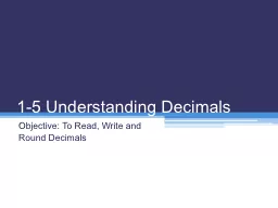 1-5 Understanding Decimals