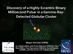 Discovery of a Highly Eccentric Binary Millisecond Pulsar i