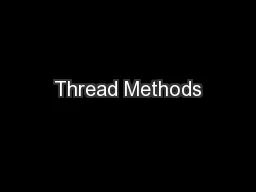 Thread Methods