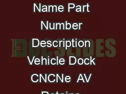Accessory Guide Series Docks and Modules Accessory Name Part Number Description Vehicle