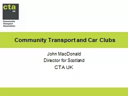 Community Transport and Car Clubs