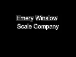 Emery Winslow Scale Company