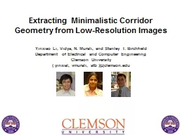 Extracting Minimalistic Corridor Geometry from Low-Resoluti