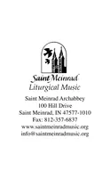 Liturgical Music                   Liturgical Music Saint Meinrad Archabbey  Hill Drive