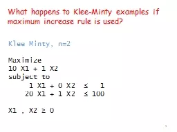 Klee-Minty, n=2