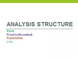 Analysis Structure