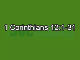 1 Corinthians 12:1-31