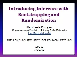 Introducing Inference with Bootstrapping and Randomization