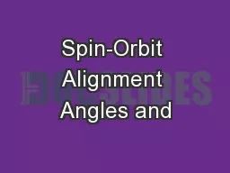 Spin-Orbit Alignment Angles and
