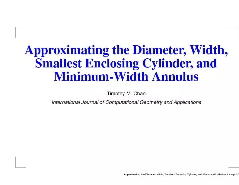 ApproximatingtheDiameter,Width,SmallestEnclosingCylinder,andMinimum-Wi