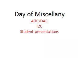 Day of Miscellany