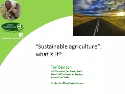 “Sustainable agriculture”: what is it?