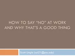 How to say “no” at Work