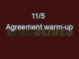 11/5 Agreement warm-up #1