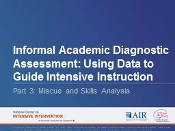 Informal Academic Diagnostic Assessment: Using Data to Guid