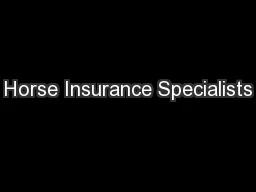 Horse Insurance Specialists