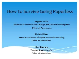 How to Survive Going Paperless