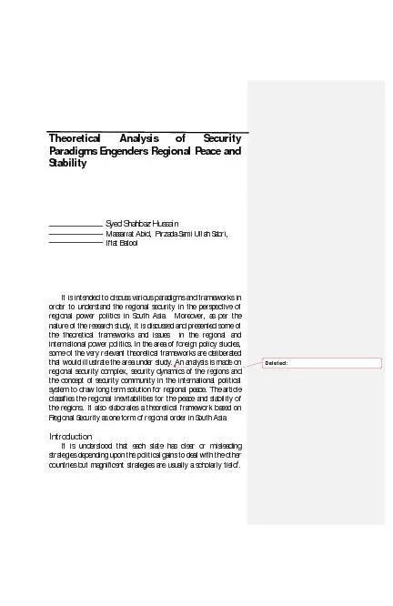 Theoretical Analysis of Security
