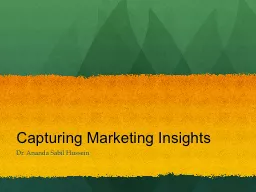Capturing Marketing Insights