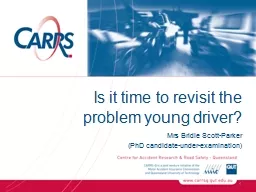 Is it time to revisit the      problem young driver?