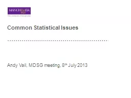 Common Statistical Issues