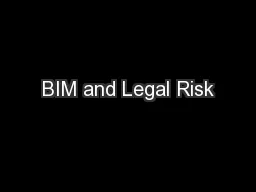 BIM and Legal Risk