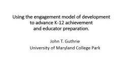 Using the engagement model