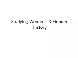 Studying Women’s & Gender History