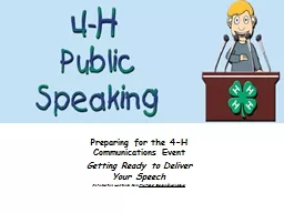 Preparing for the 4-H Communications Event