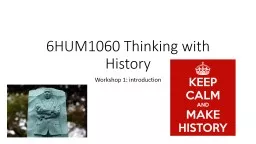 6HUM1060 Thinking with History
