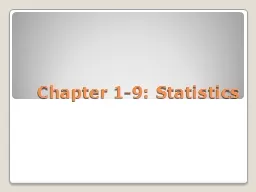 Chapter 1-9: Statistics