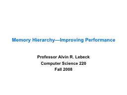 Memory Hierarchy—Improving Performance