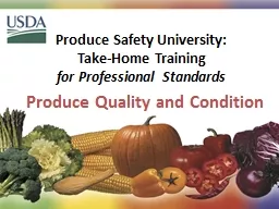 Produce Safety University: