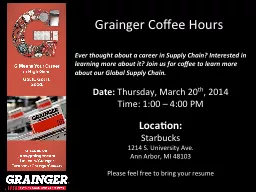Grainger Coffee Hours