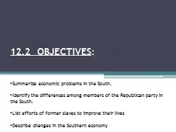 12.2  OBJECTIVES