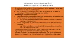 Instructions for scrapbook section 2 :