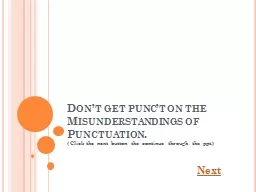 Don’t get punc’t on the Misunderstandings of Punctuatio
