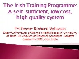 The Irish Training Programme: