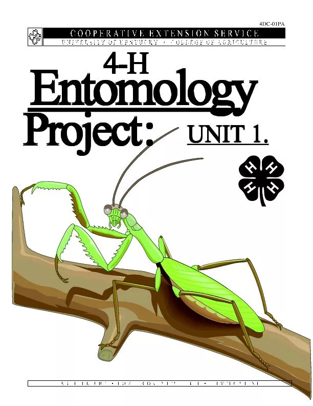 EntomologyEntomologyEntomologyEntomology4-H4-H4-H4-H