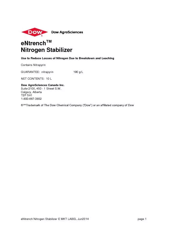 eNtrench Nitrogen Stabilizer E MKT LABEL Jun2014
