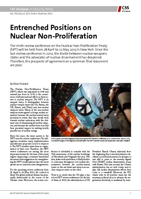 e Nuclear Non-Proliferation Treaty
