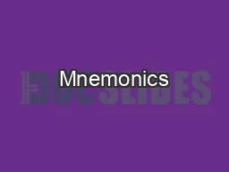 Mnemonics