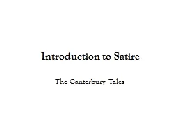 Introduction to Satire