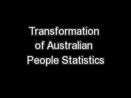Transformation of Australian People Statistics