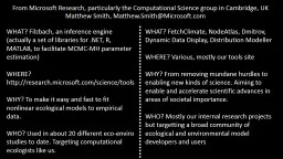 From Microsoft Research, particularly the Computational Sci