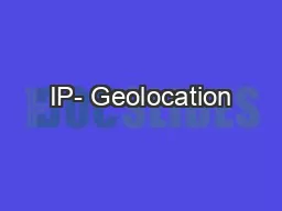 IP- Geolocation