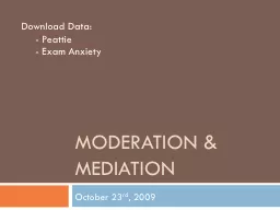 Moderation & Mediation