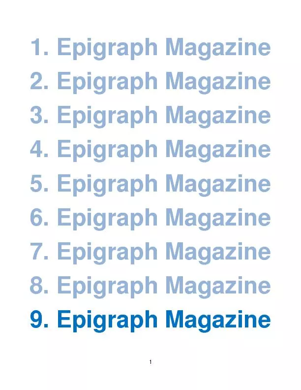 1. Epigraph Magazine